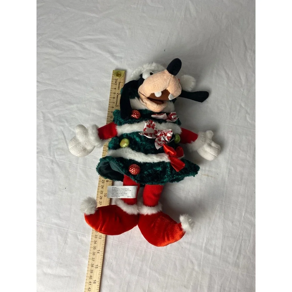 Disney 2010 Festive Goofy Plush Christmas Tree‎ Santa Hat Disneyland